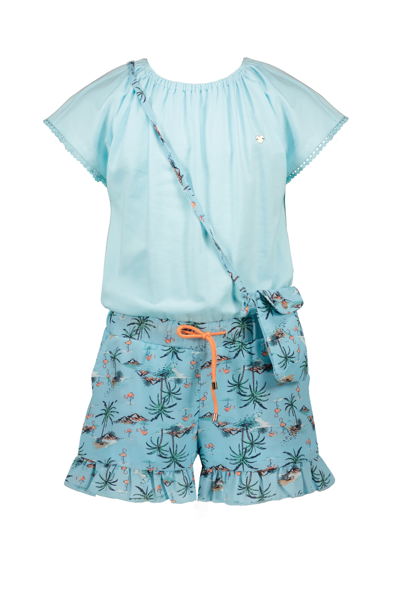 NoNo Meisjes - jumpsuit Sulai - Lovely Blauw NoNo Meisjes - jumpsuit Sulai - Lovely Blauw