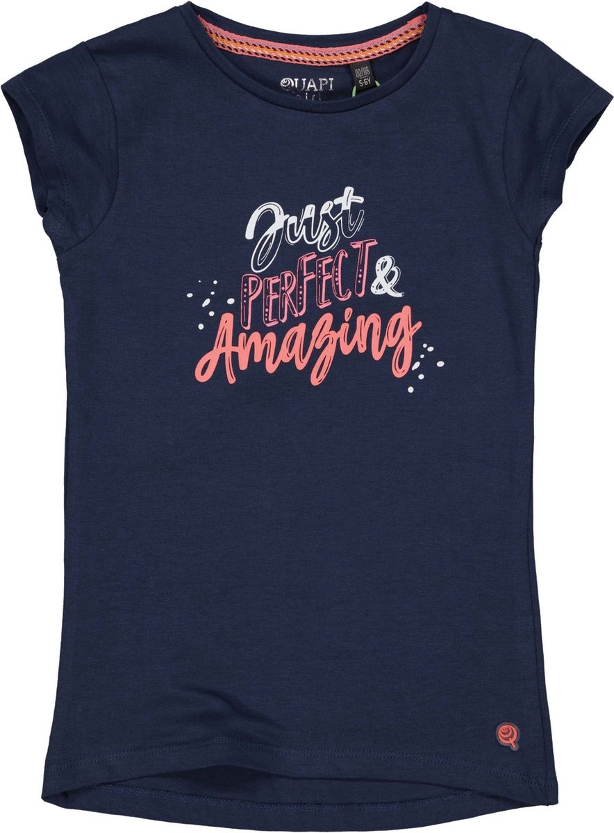 Quapi Meisjes t-shirt - Malana - Donker blauw Quapi Meisjes t-shirt - Malana - Donker blauw