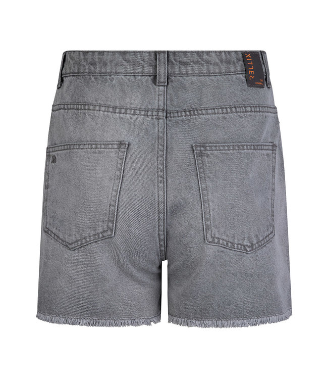 Rellix Meisjes jeans short - high waist - Used grijs denim