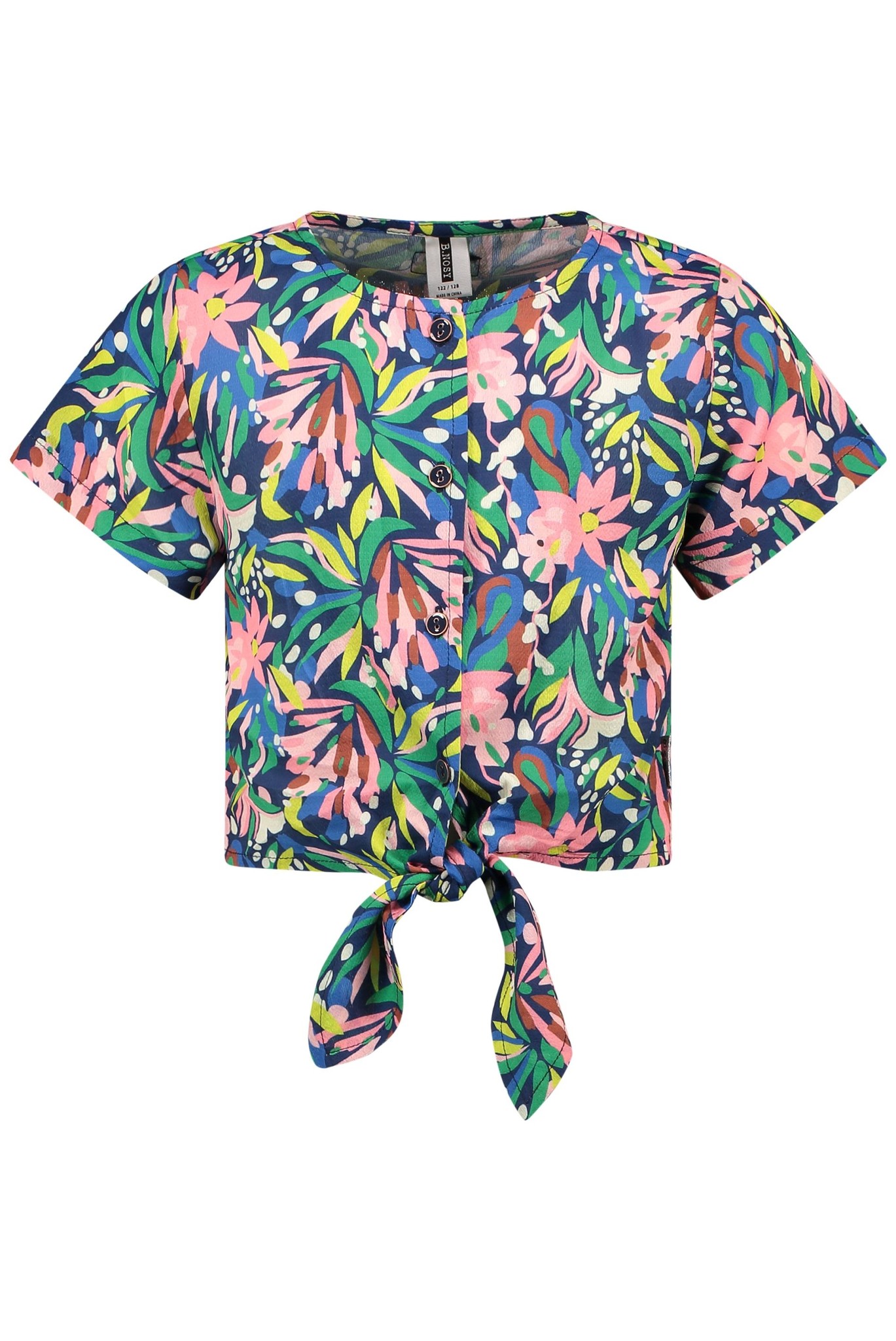 B.Nosy Meisjes blouse - Happy jungle AOP B.Nosy Meisjes blouse - Happy jungle AOP
