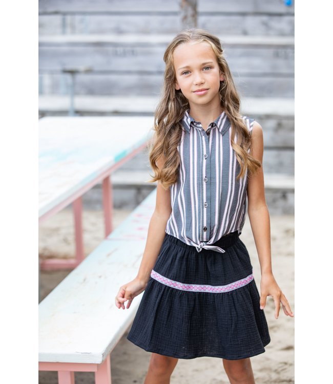 B.Nosy Meisjes blouse - Brilliant geruit