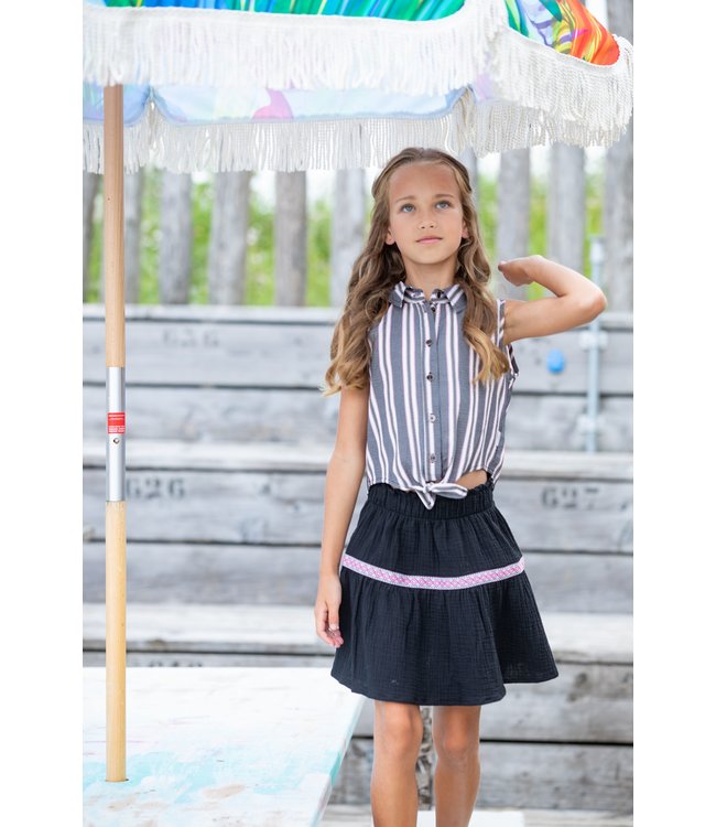 B.Nosy Meisjes blouse - Brilliant geruit