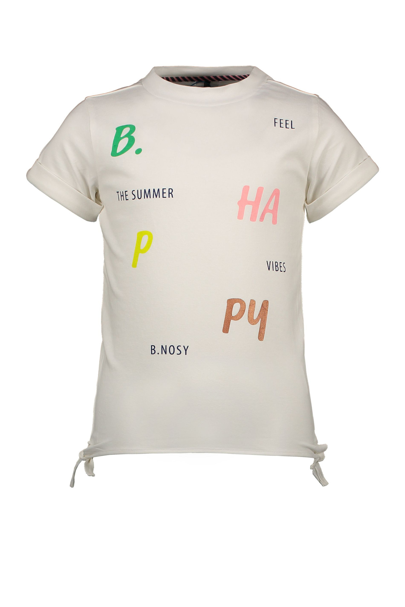 B.Nosy Meisjes t-shirt met knopen - Cotton B.Nosy Meisjes t-shirt met knopen - Cotton