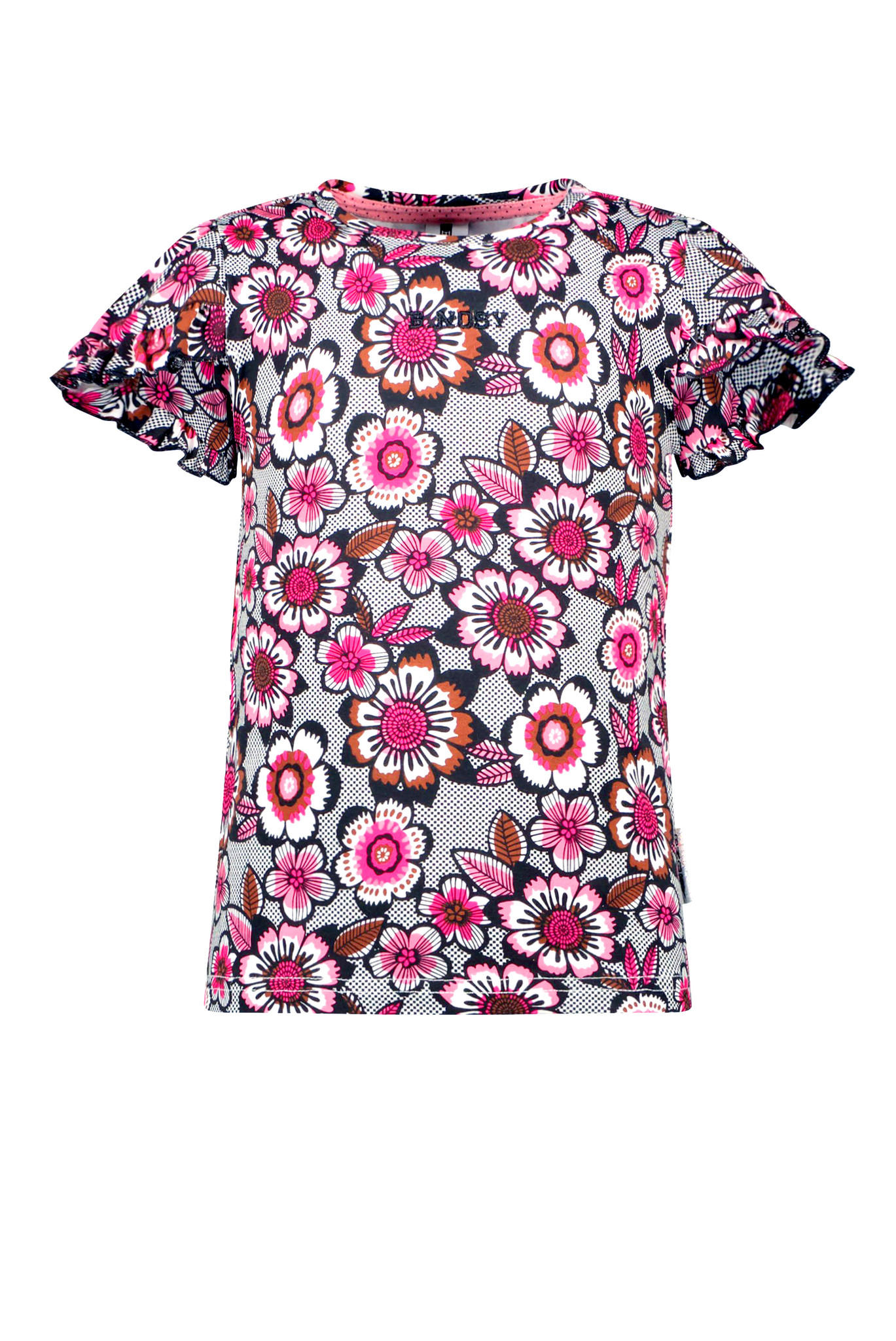 B.Nosy Meisjes t-shirt - Brilliant bloemen B.Nosy Meisjes t-shirt - Brilliant bloemen