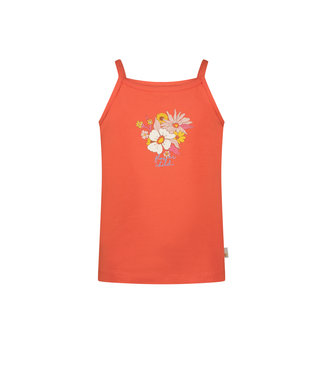 Moodstreet Meisjes tanktop fancy - Hot Koraal