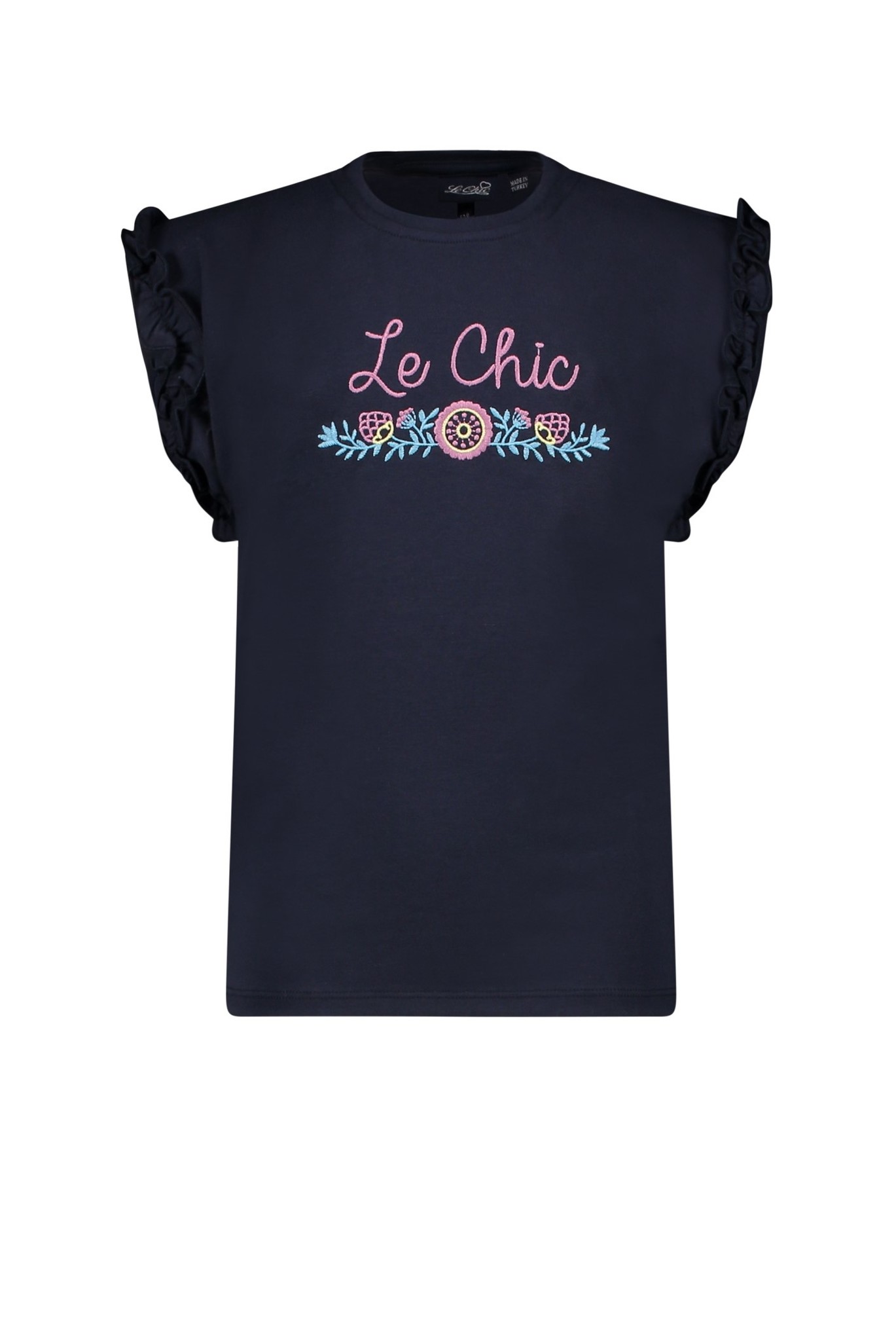 Le Chic Meisjes t-shirt - Donker marine blauw Le Chic Meisjes t-shirt - Donker marine blauw