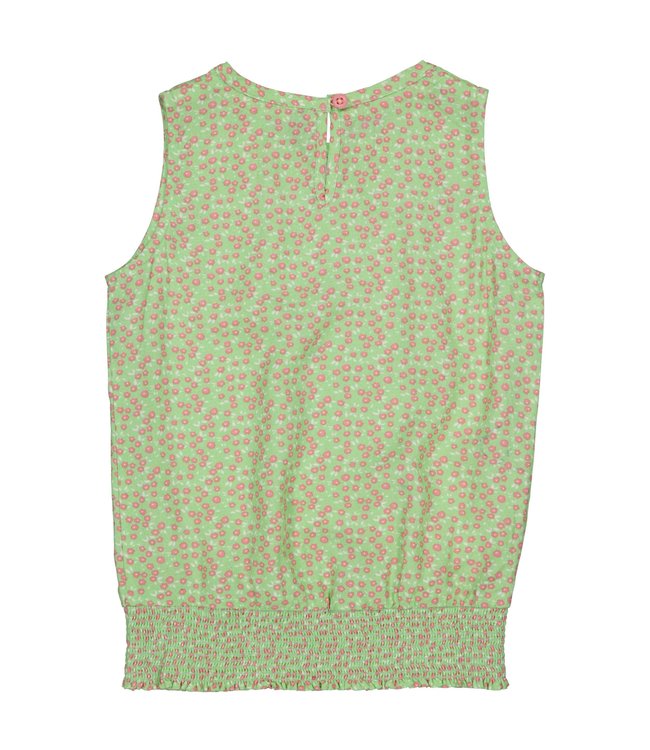 Quapi Meisjes top - Marjo - AOP zomer groen bloemen