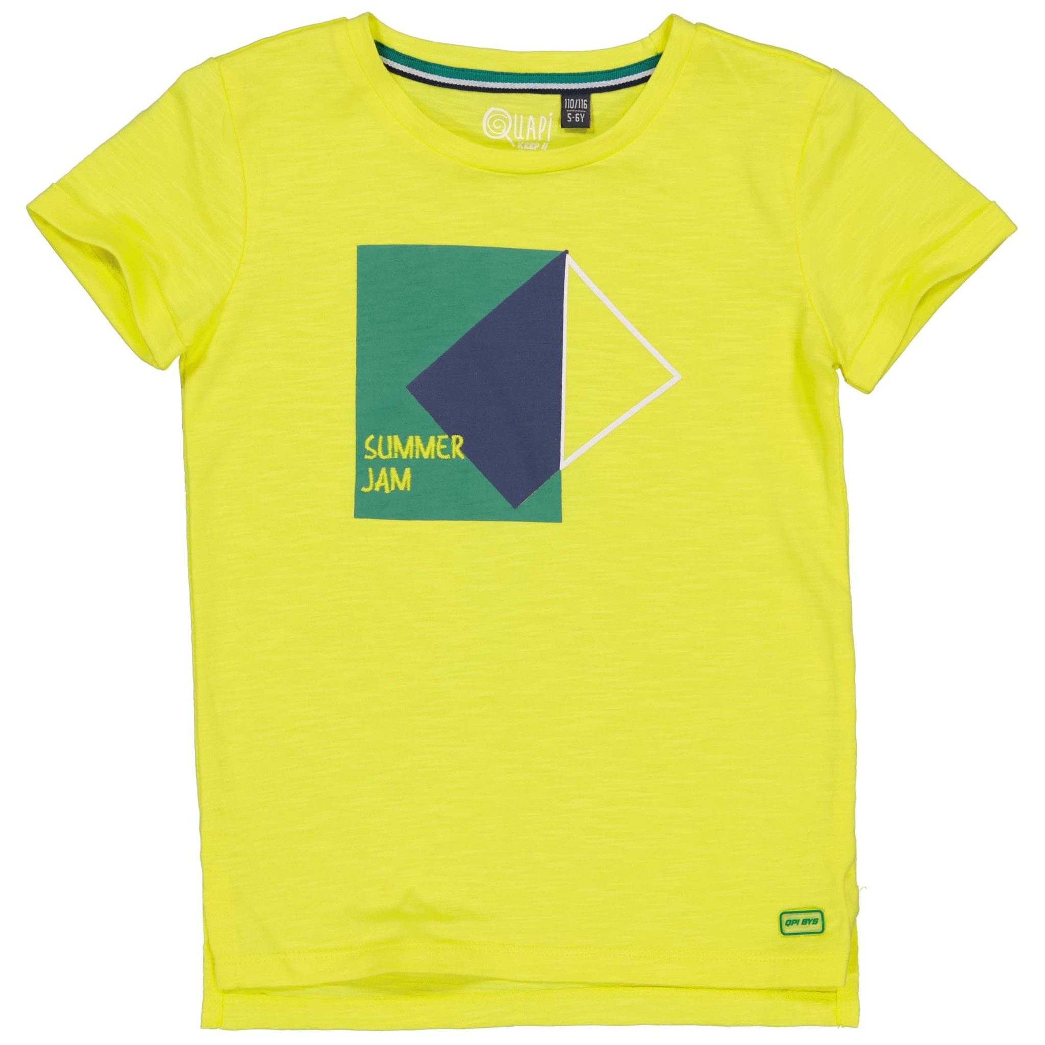Quapi Jongens t-shirt - Mario - Lemon geel Quapi Jongens t-shirt - Mario - Lemon geel