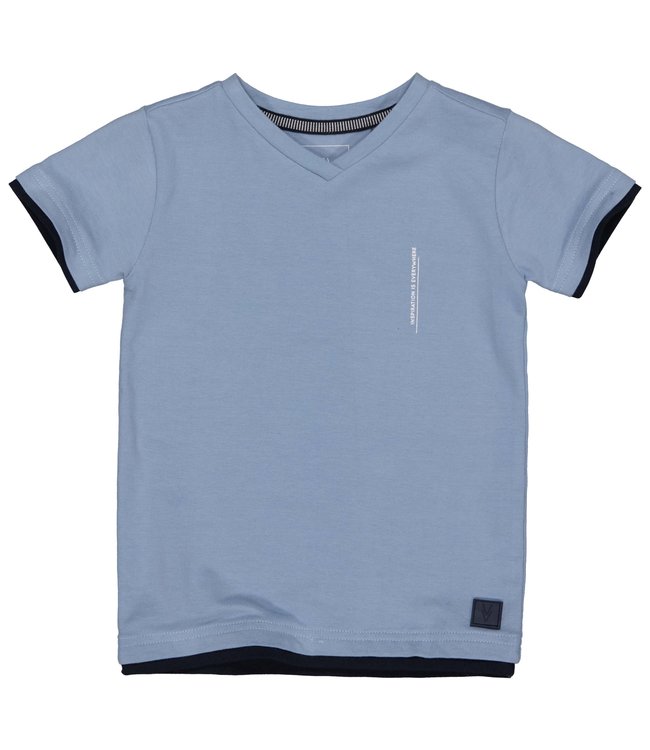 LEVV Little Jongens t-shirt - Vajan - Dusty blauw