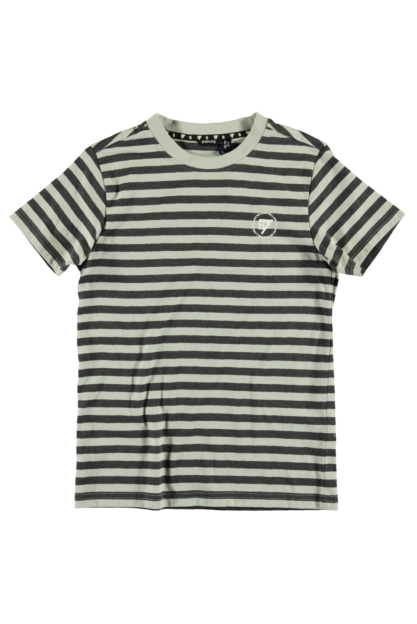 Bellaire jongens t-shirt met ronde hals en strepen Ebony