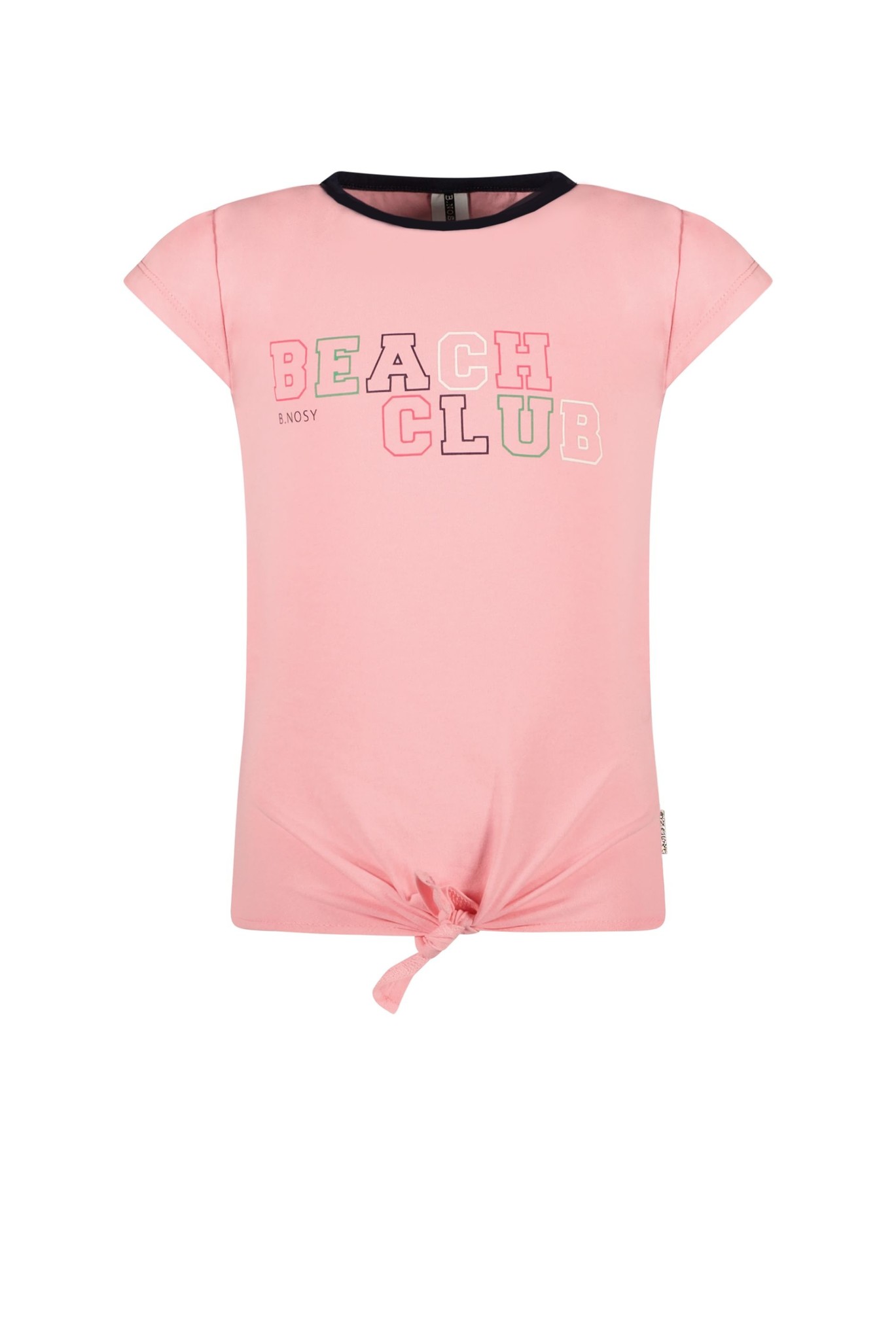 B.Nosy Meisjes t-shirt met knoop - Punch roze