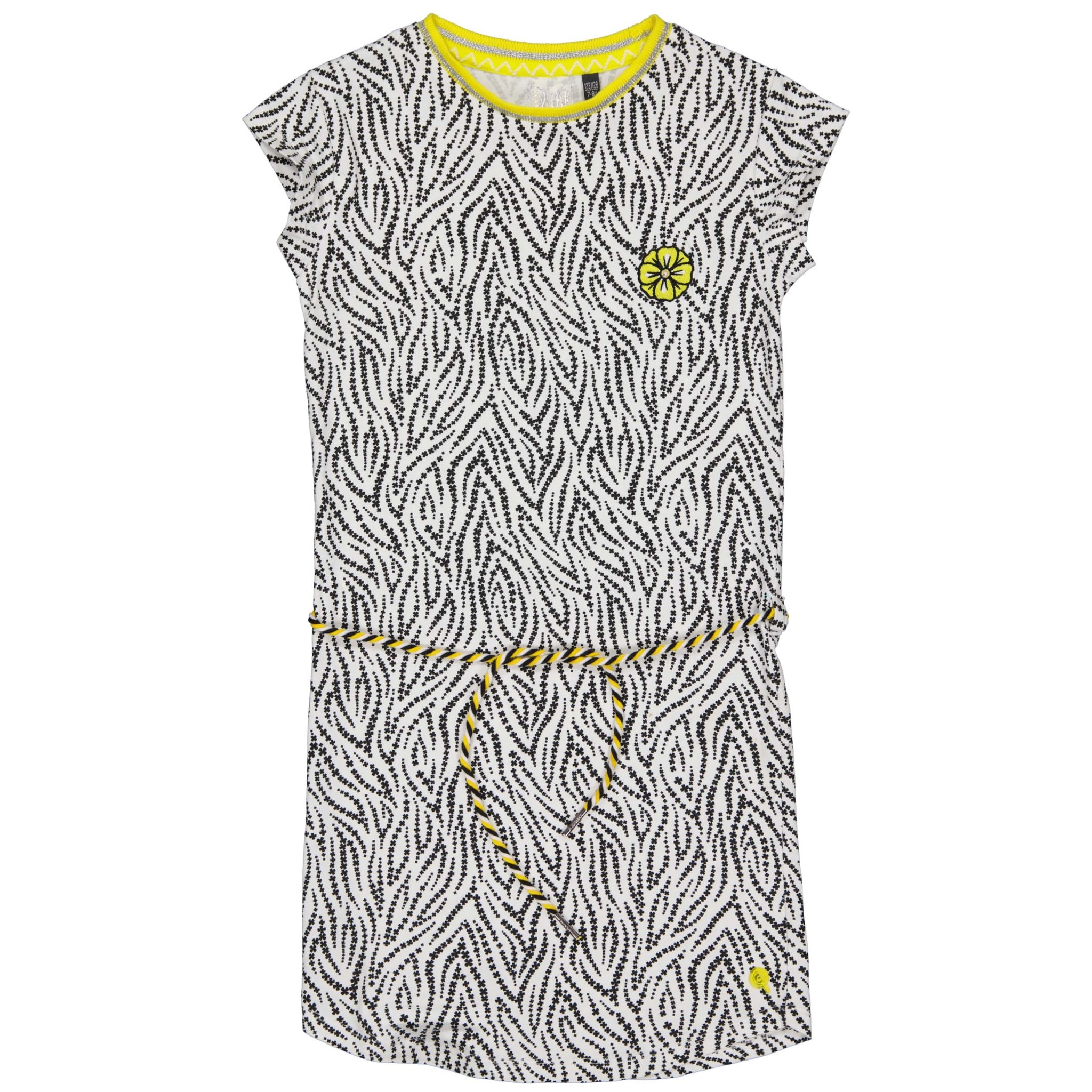 Quapi Meisjes jurk - Maaike - AOP zwart zebra Quapi Meisjes jurk - Maaike - AOP zwart zebra