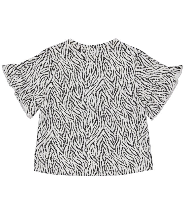 Quapi Meisjes t-shirt - Meri - AOP zwart zebra