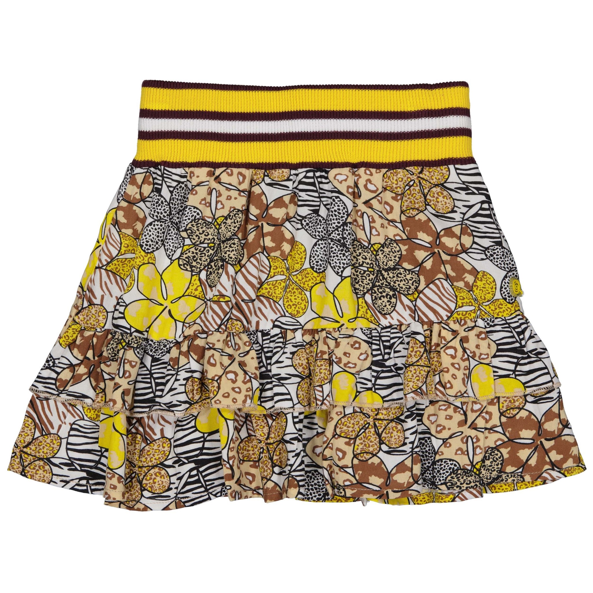 Quapi Meisjes rok - Mint - AOP zand animal bloemen Quapi Meisjes rok - Mint - AOP zand animal bloemen