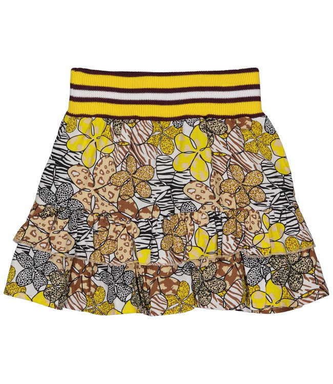 Quapi Meisjes rok - Mint - AOP zand animal bloemen