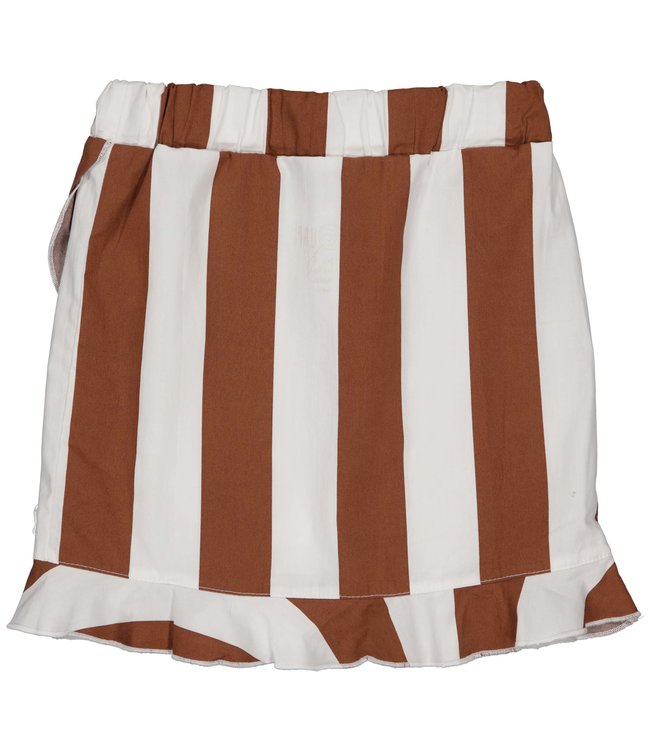 Quapi Meisjes rok - Mirjam - AOP bruin gestreept