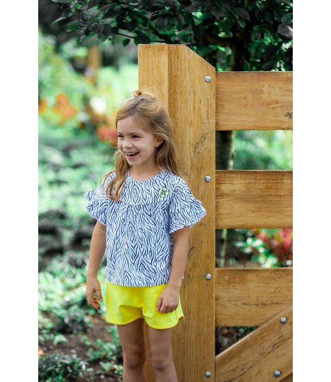 Quapi Meisjes t-shirt - Meri - AOP zwart zebra