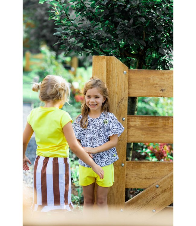 Quapi Meisjes rok - Mirjam - AOP bruin gestreept