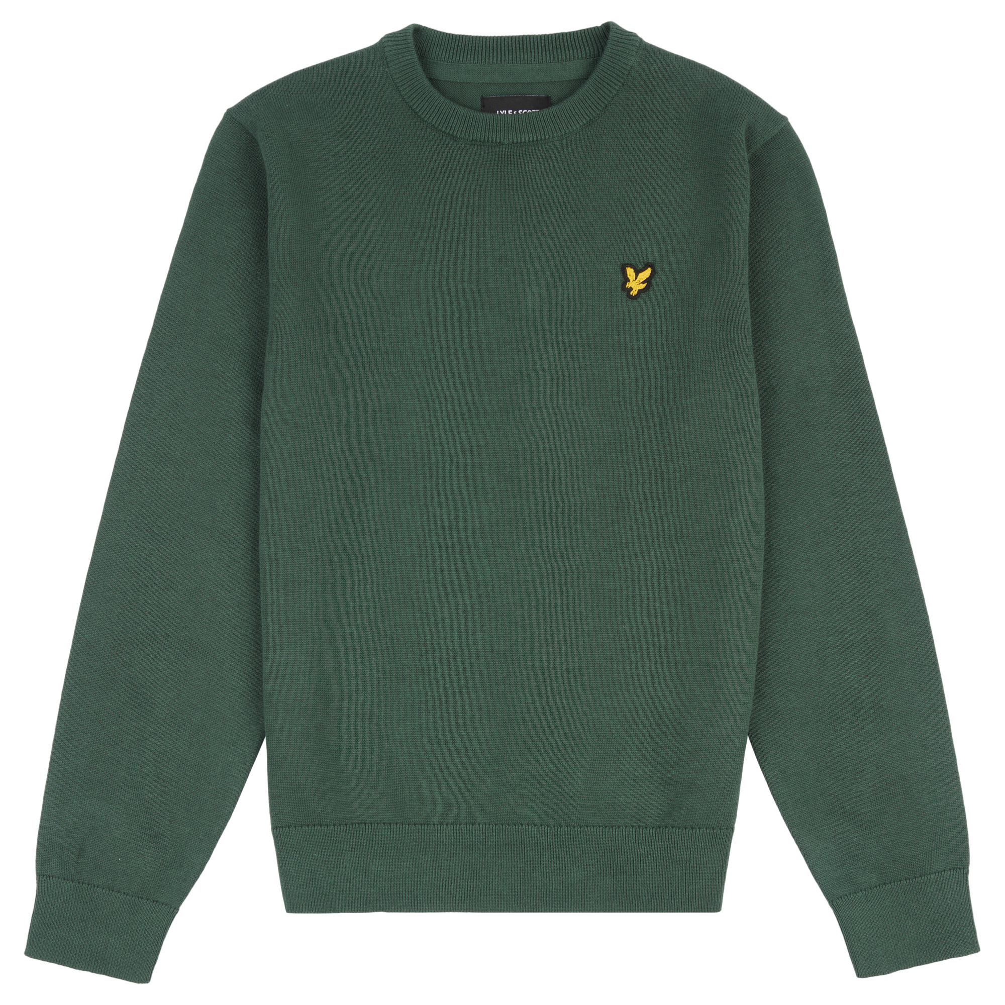 Lyle & Scott Cotton Crew Neck Jumper Truien & Vesten Jongens - Sweater - Hoodie - Vest- Groen - Maat 134/140