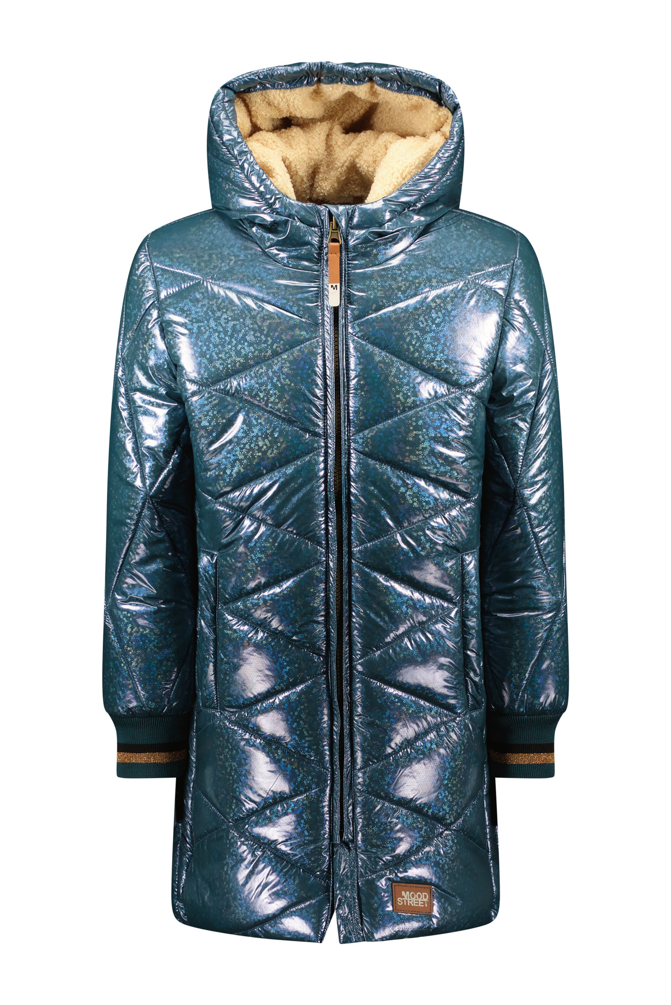 Moodstreet Meisjes winterjas lang - Misty groen Moodstreet Meisjes winterjas lang - Misty groen
