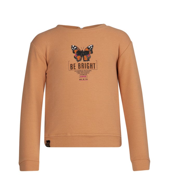 Kiezeltje Meisjes sweater - Zacht oranje