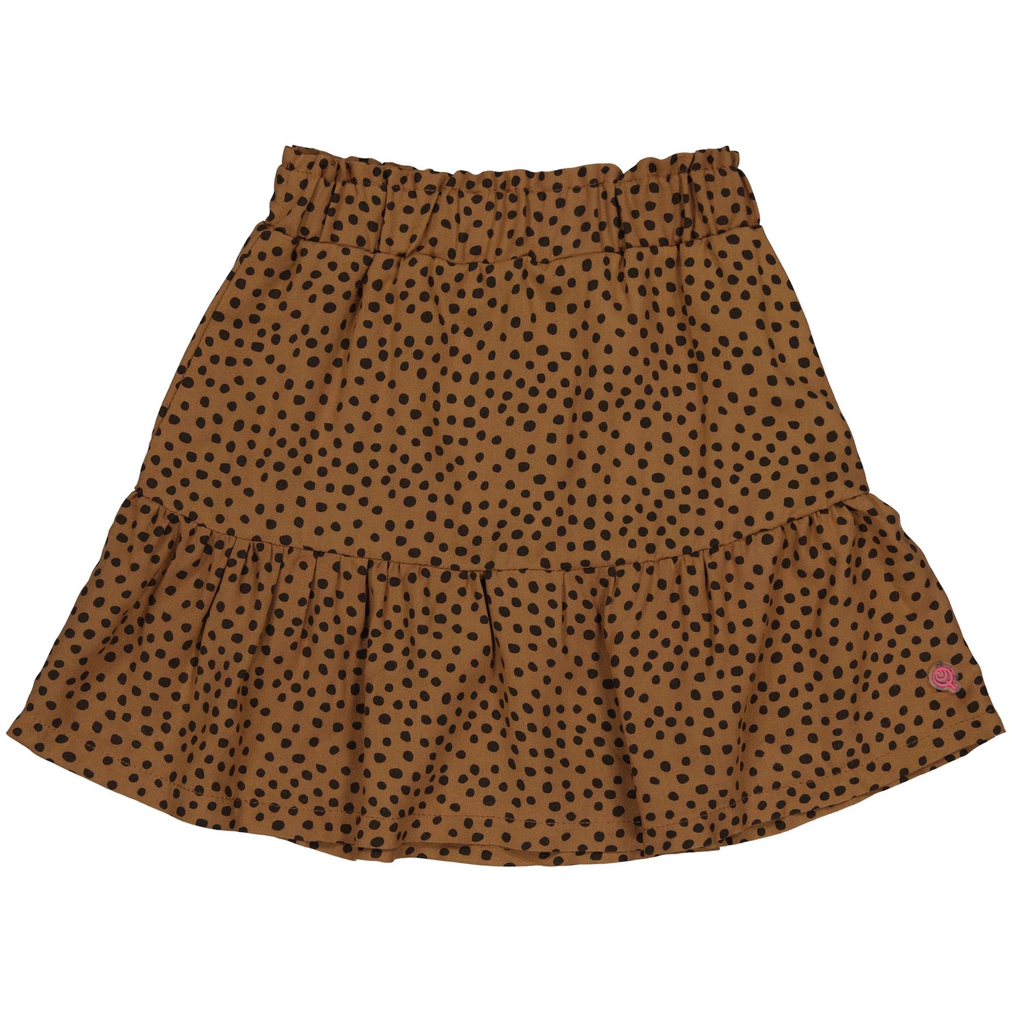 Quapi Meisjes rok - Riona - AOP bruin fudge stippen Quapi Meisjes rok - Riona - AOP bruin fudge stippen