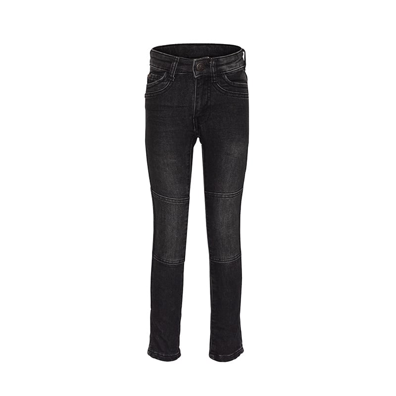 Dutch Dream Denim - Spijkerbroek - GOMEA - EXTRA SLIM FIT Jogg jeans met dubbele laag stof op de knieën - donkergrijze wassing - Maat 122