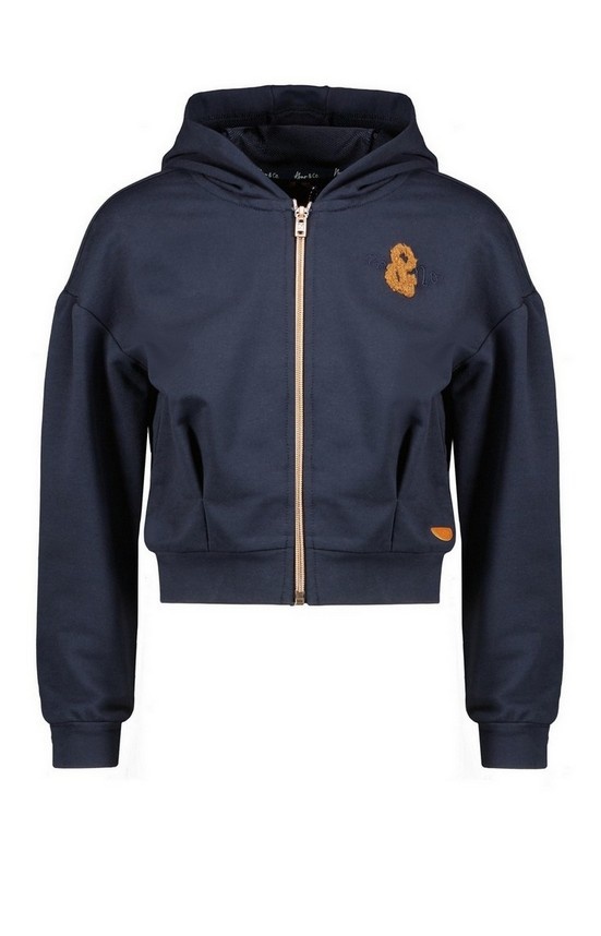 NoNo Meisjes vest met capuchon - Dora - Navy blauw blazer NoNo Meisjes vest met capuchon - Dora - Navy blauw blazer
