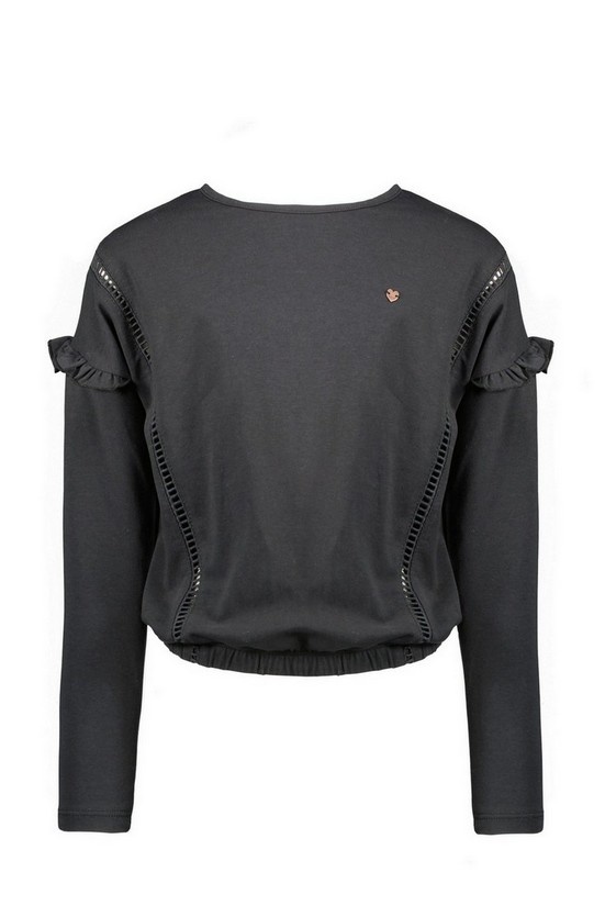 NoNo Meisjes shirt - Kimy - Antracite NoNo Meisjes shirt - Kimy - Antracite