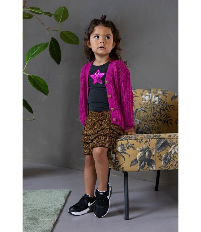 Like Flo Meisjes rok ruffel - Camel