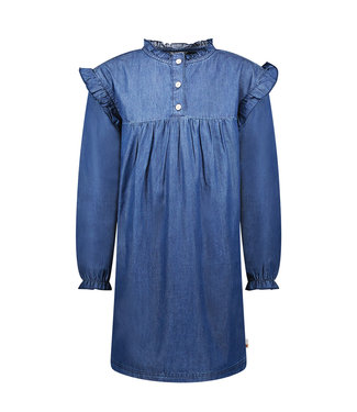 Moodstreet Meisjes jurk denim - Soft blauw