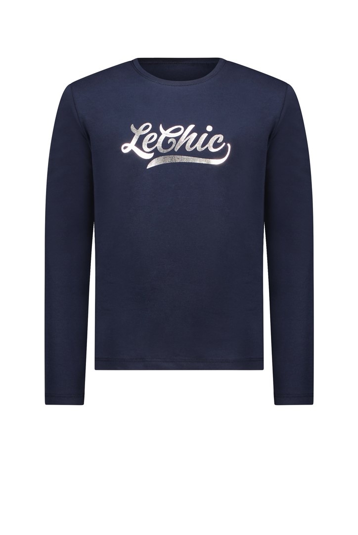Le Chic Meisjes t-shirt - Nora - Donker navy blauw