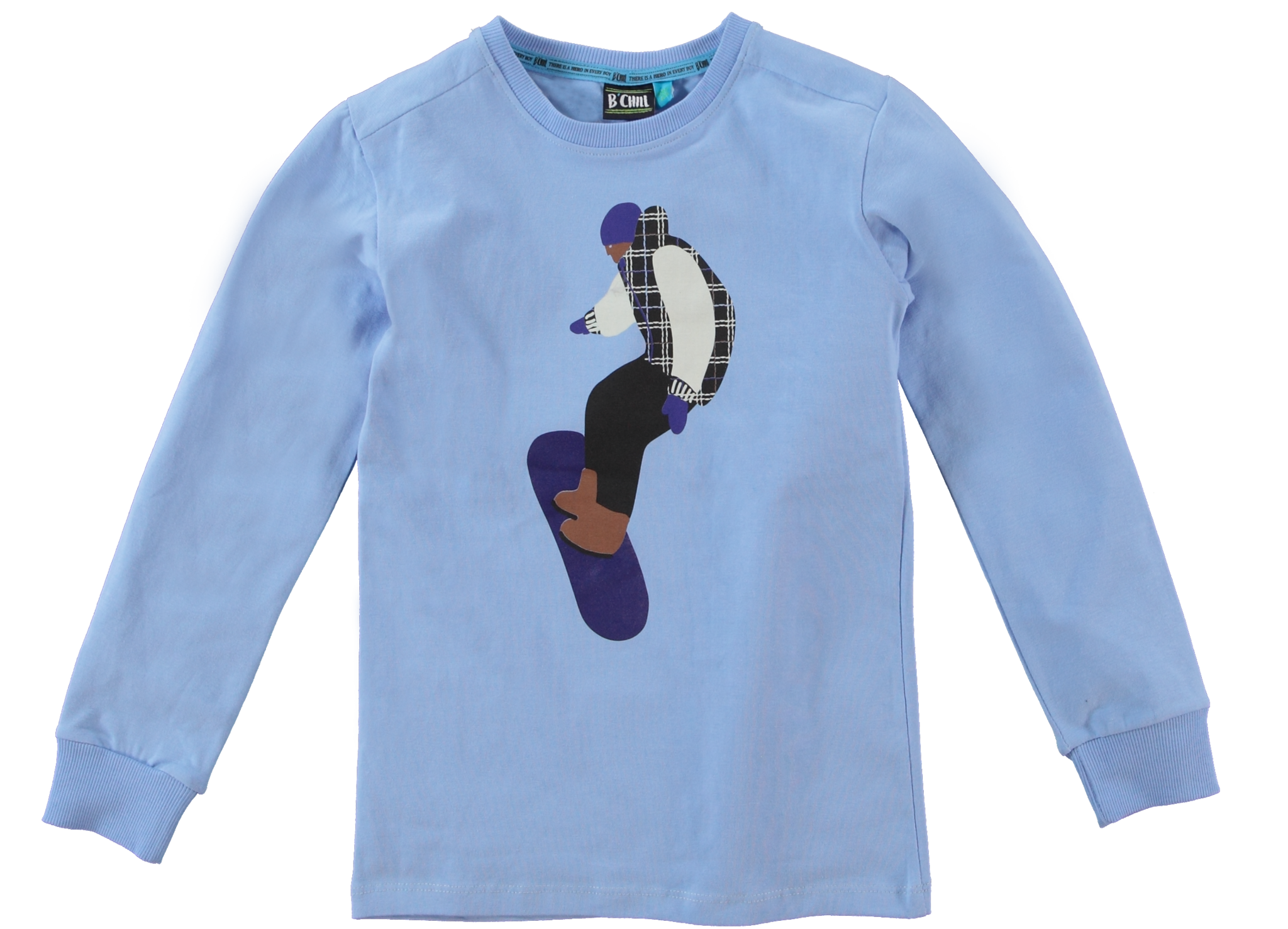 B'Chill Jongens shirt - Pascal - Blauw