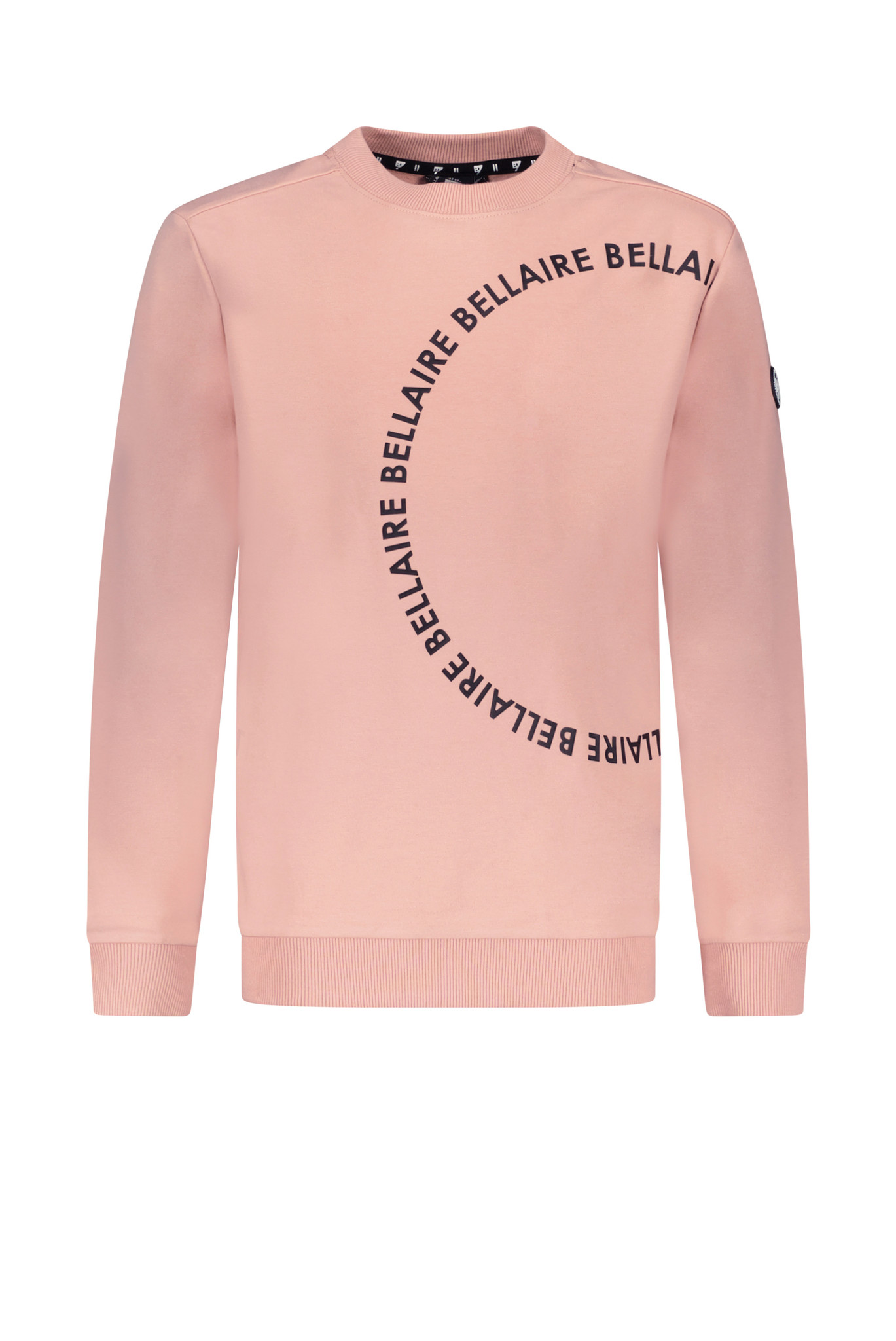 Bellaire jongens sweater met ronde hals en circle print Misty Rose