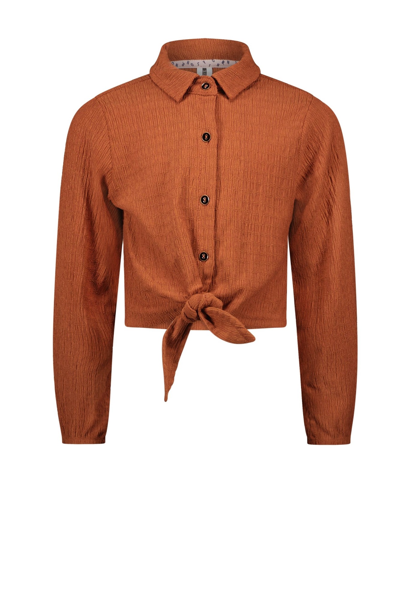 B.Nosy Meisjes blouse met knoop - Wood