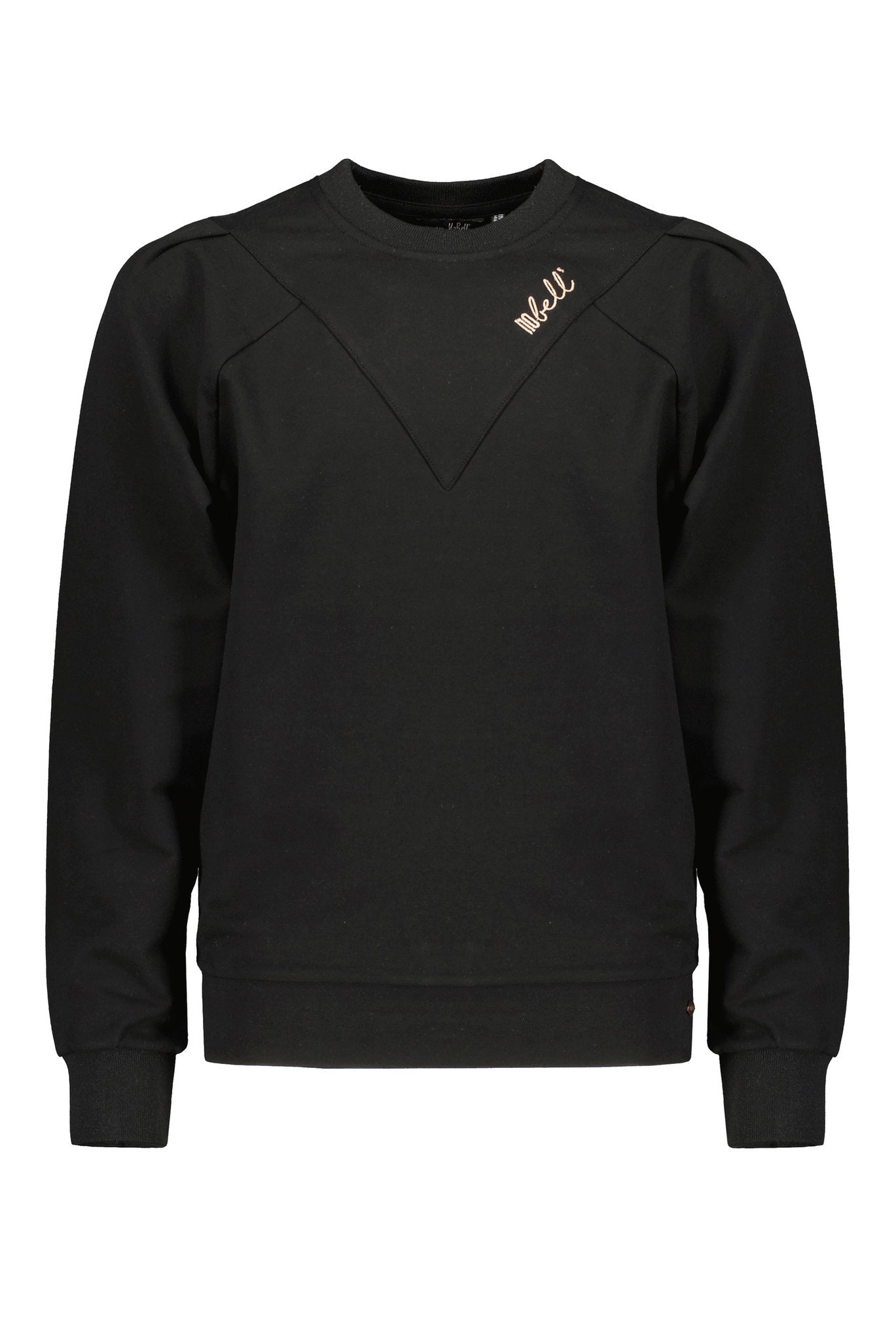 NoBell meiden sweater Kimo met V shaped detail Jet Black