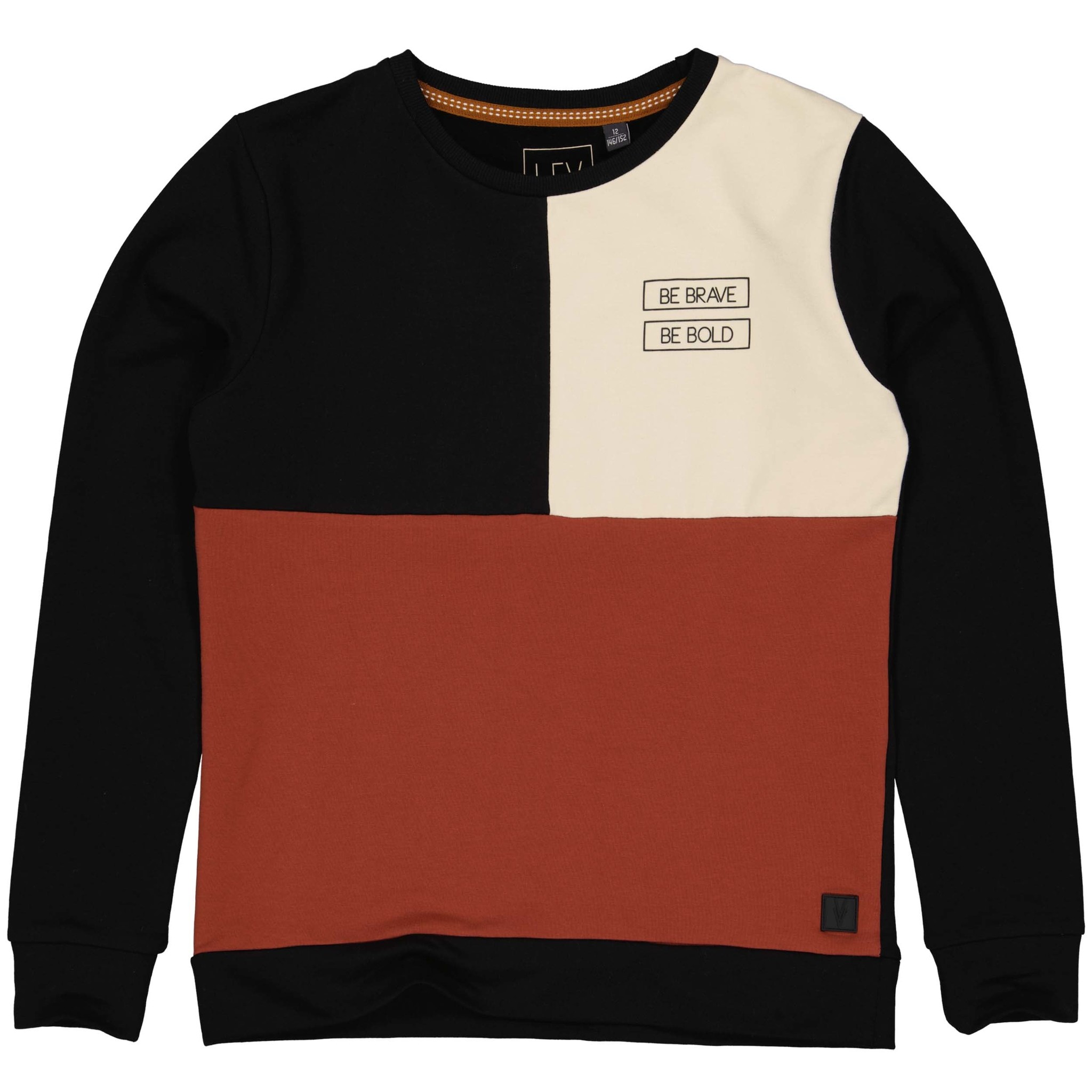 LEVV Jongens sweater - Ahmed - Bijna zwart
