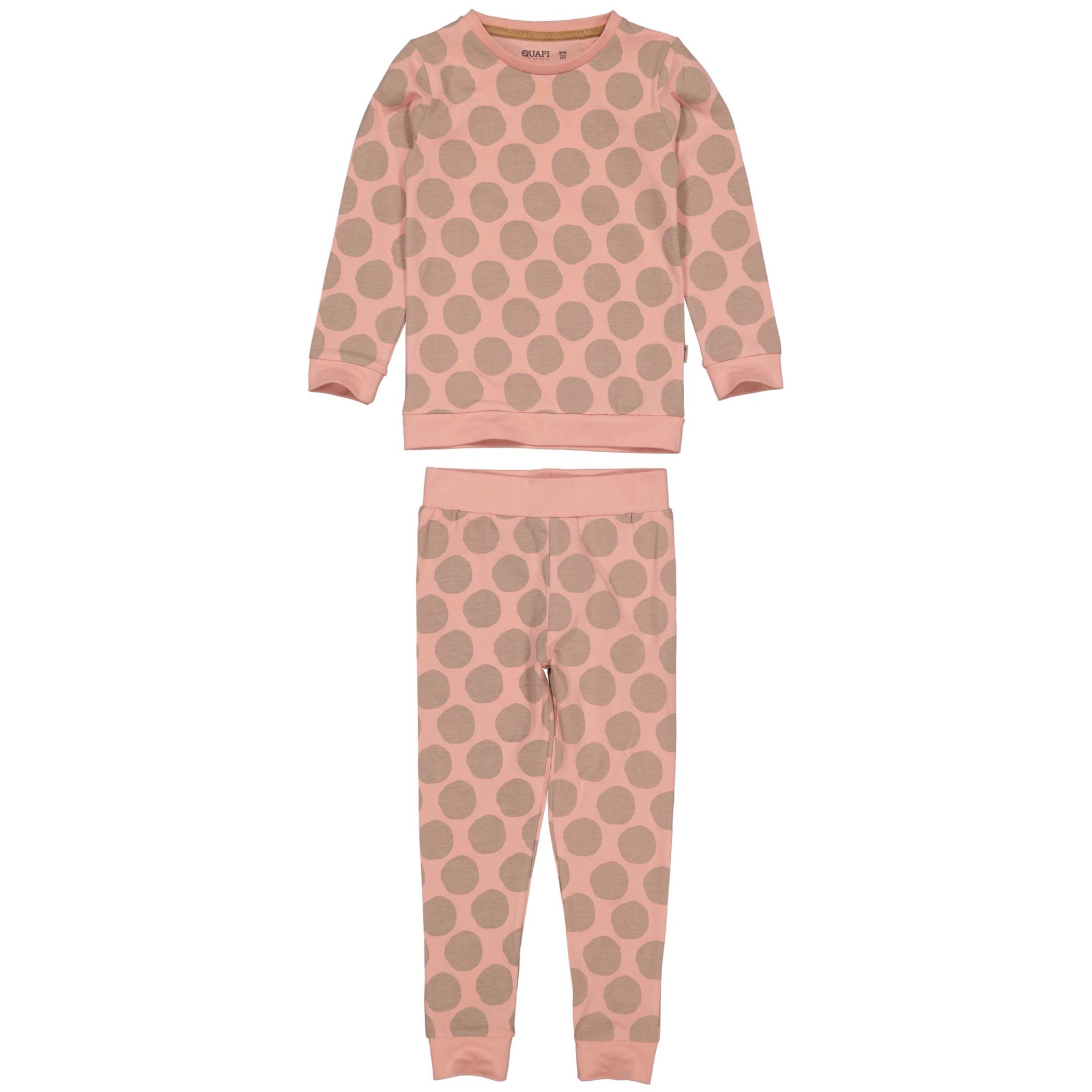 Quapi Meisjes pyjama - PuckkB - AOP Zacht roze stippen
