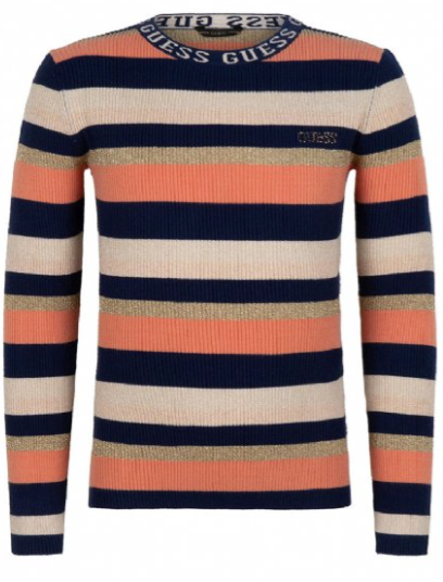 Guess Sweater Striped Gold Lurex - Maat 152