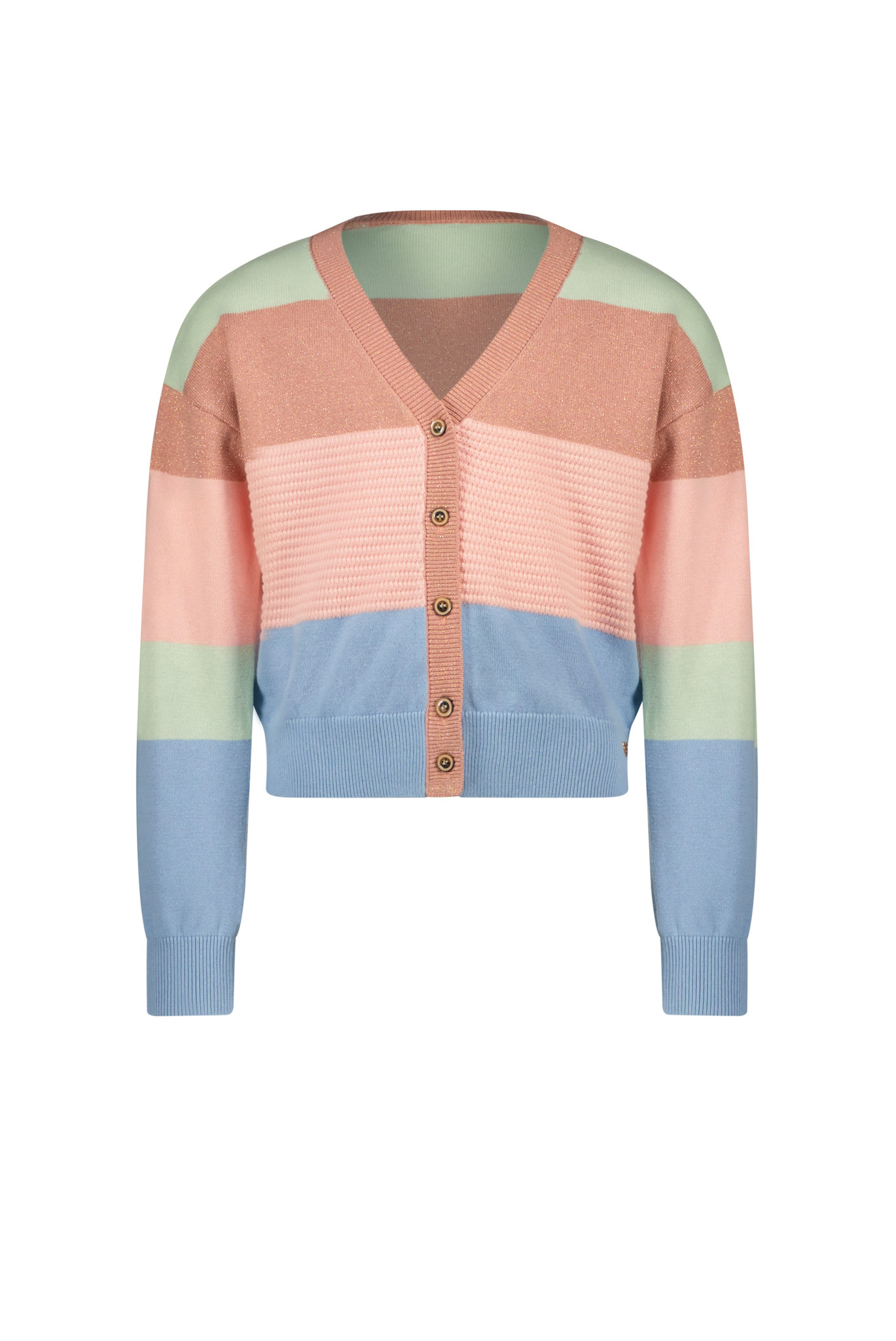 NoNo Meisjes vest gebreid colorblock - Aloha - Kentucky blauw NoNo Meisjes vest gebreid colorblock - Aloha - Kentucky blauw