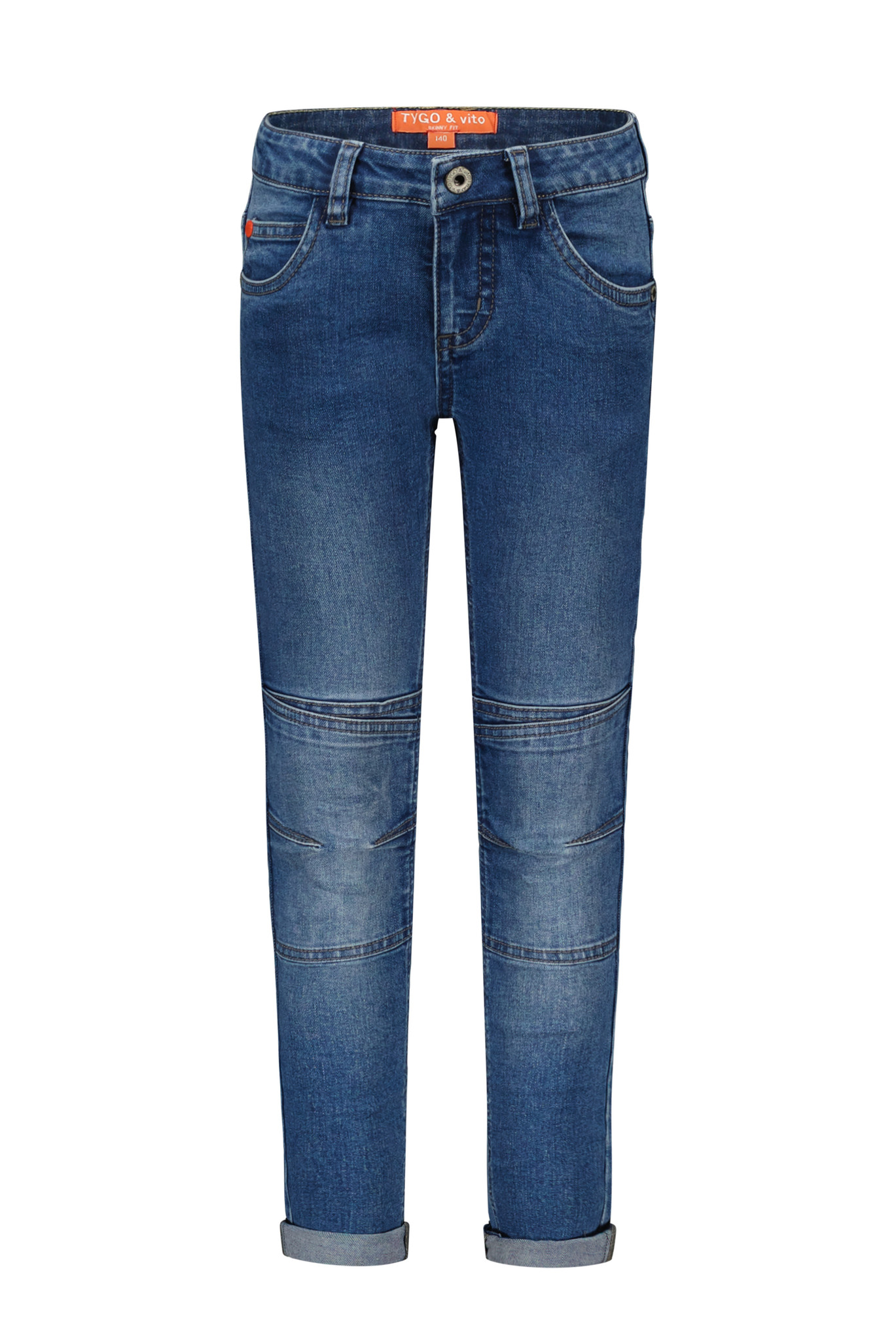 Tygo & Vito Jongens jeans broek met dubbel kniestuk - Medium used