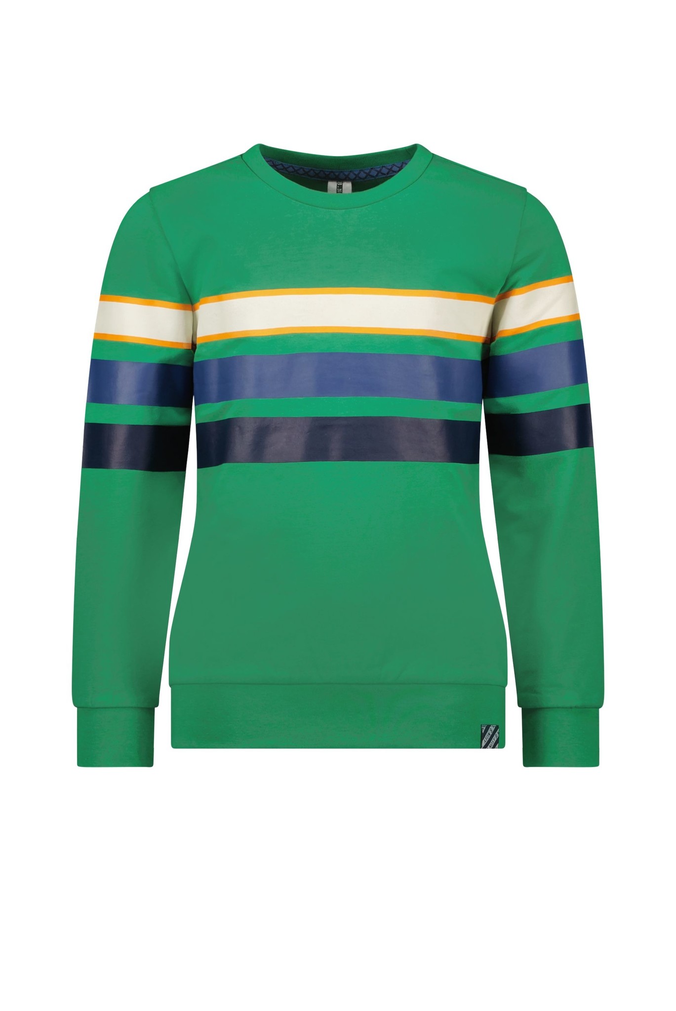 B.Nosy Jongens sweater gestreept - Pine groen