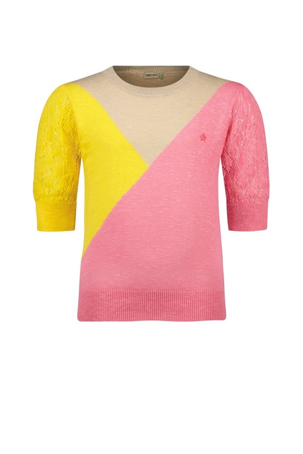 Like Flo Meisjes trui colourblock - Multi Like Flo Meisjes trui colourblock - Multi