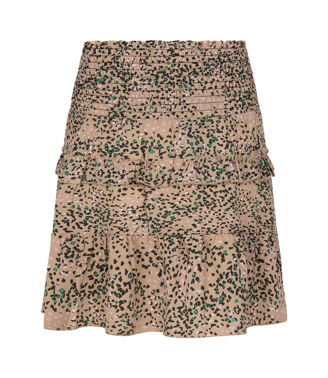 Indian Blue Jeans Meisjes rok luipaard - Camel zand