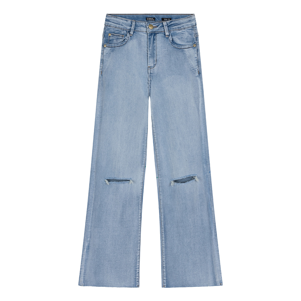 Indian Blue Jeans Meisjes jeans broek Joy wide fit - Medium denim