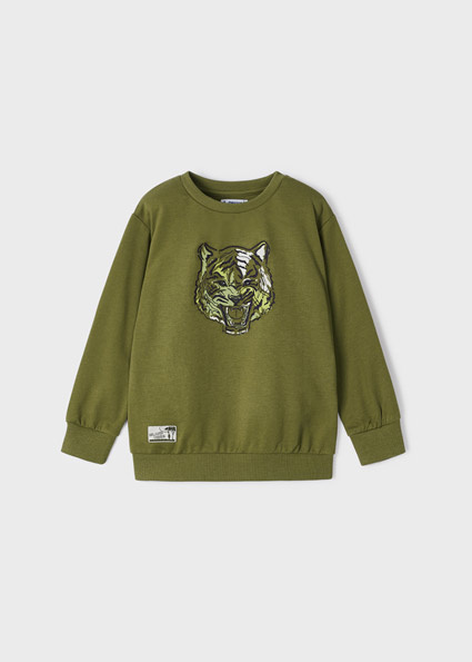 Mayoral Jongens sweater borduursel - Olive