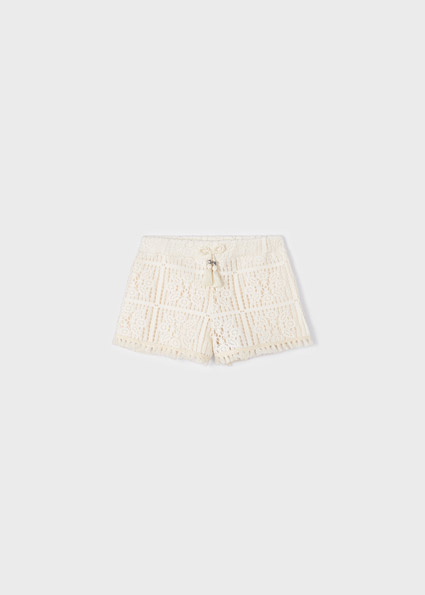 Mayoral Crochet knit short Chickpea