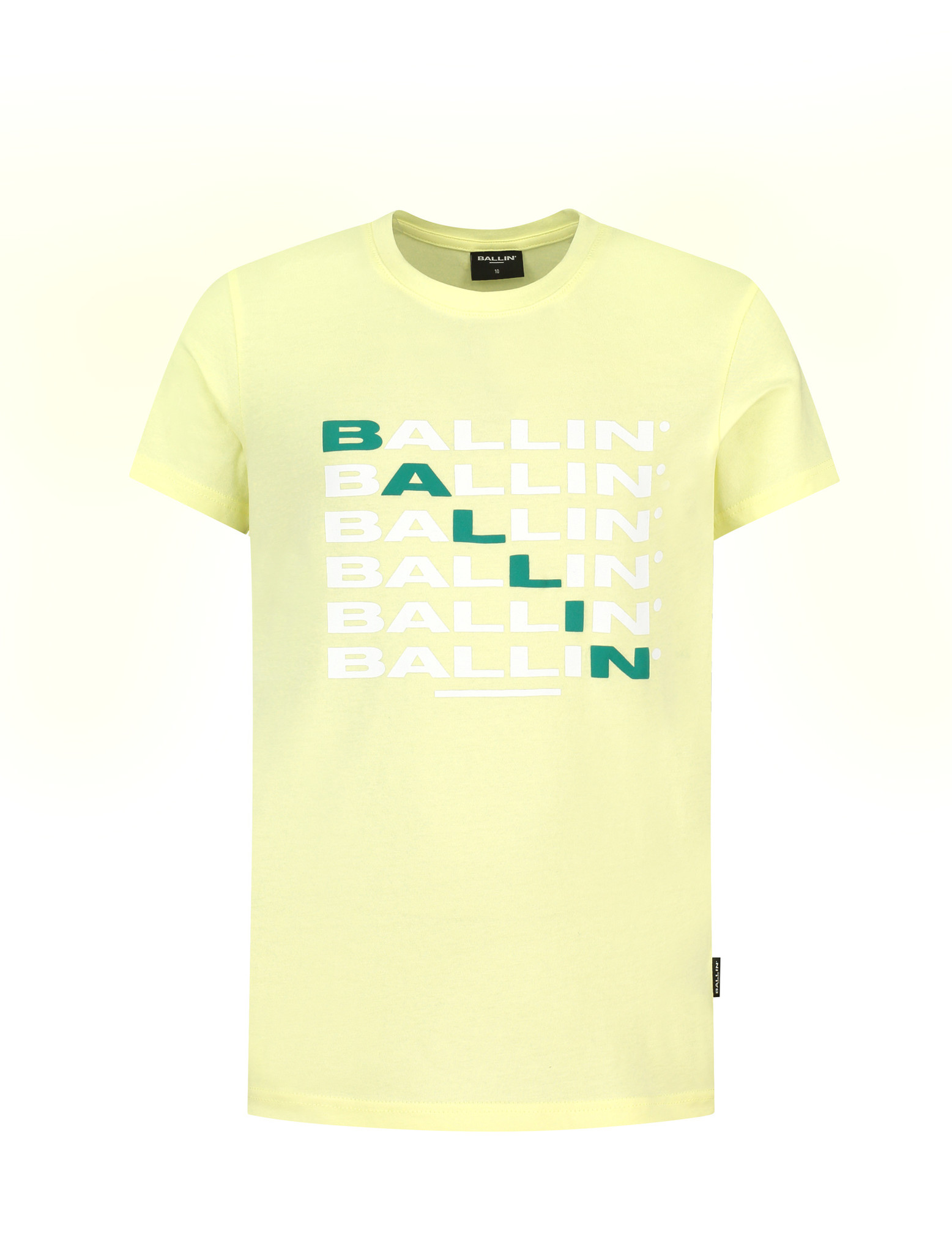 Ballin Amsterdam - Jongens Slim Fit T-shirt - Geel - Maat 128
