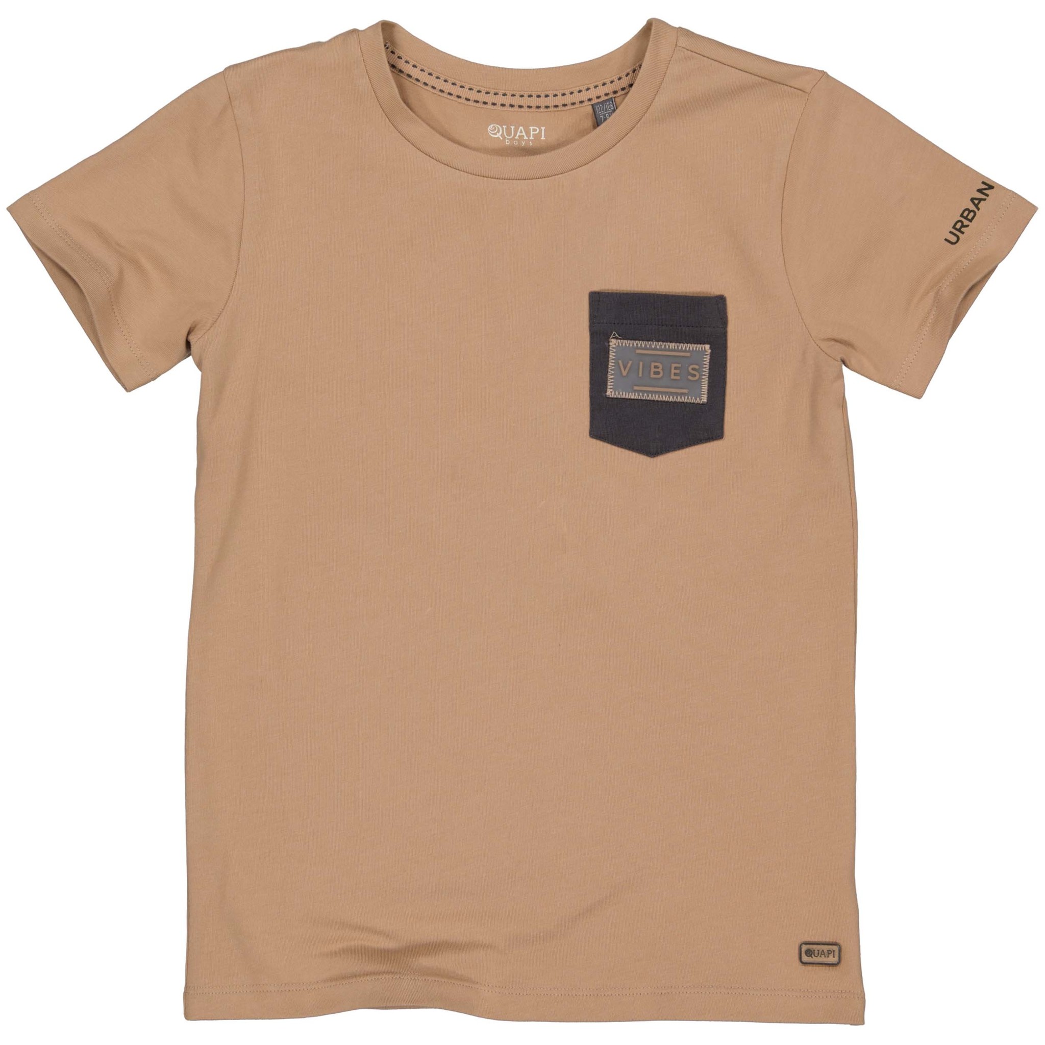 Quapi Jongens t-shirt - Tars - Zand steen Quapi Jongens t-shirt - Tars - Zand steen