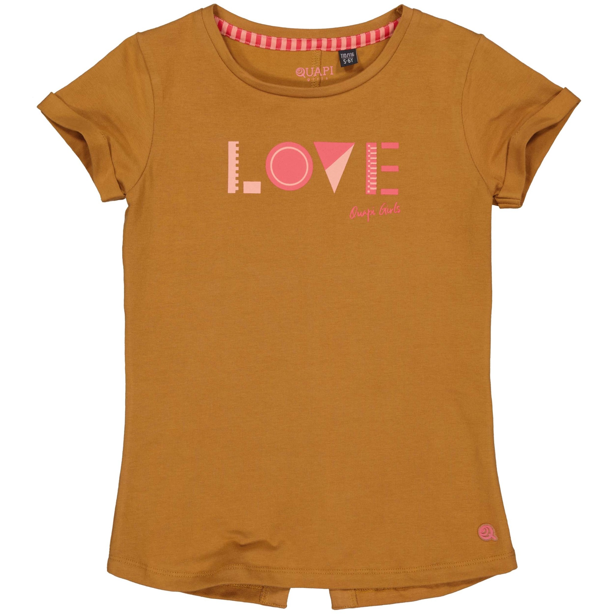 Quapi Meisjes t-shirt - Tera - Camel Quapi Meisjes t-shirt - Tera - Camel